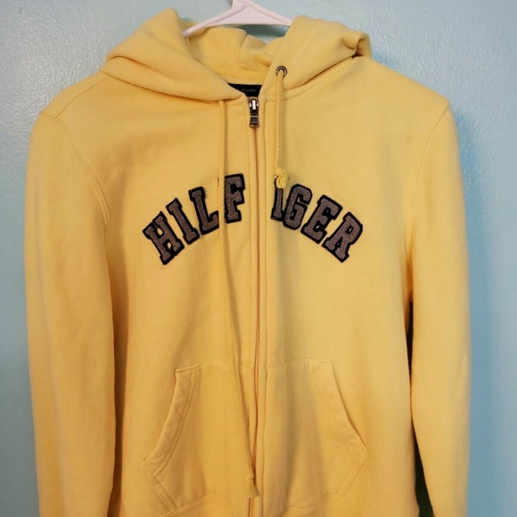 yellow tommy hilfiger hoodie women's